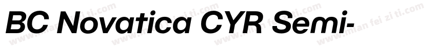BC Novatica CYR Semi字体转换